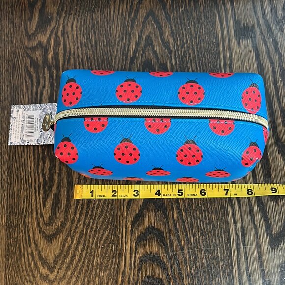 Dabney Lee Vibrant Blue Ladybug Makeup Organizer - Picture 2 of 5